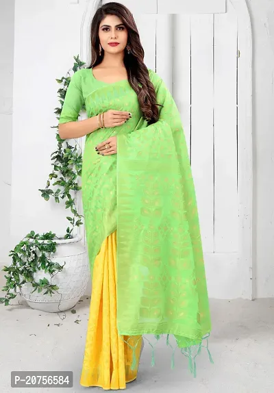 Classy Cotton Silk Multicoloured Saree with Blouse piece For Women