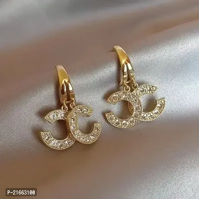 Pse Double CC Golden Trending Earrings