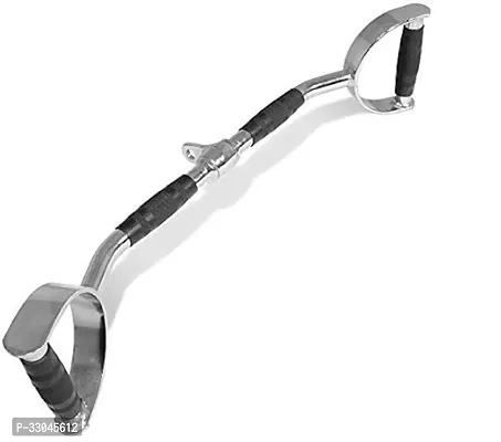 Zipzell initial  Sports Double D High Pulley Handle  Lat Bar  Chrome Plated Iron  Gym Handle Bar