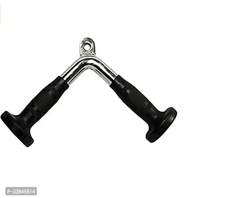 Zipzell initial  Sports Tricep V Handle Bar  V Shaped  Heavy Duty Steel  Chrome Finish