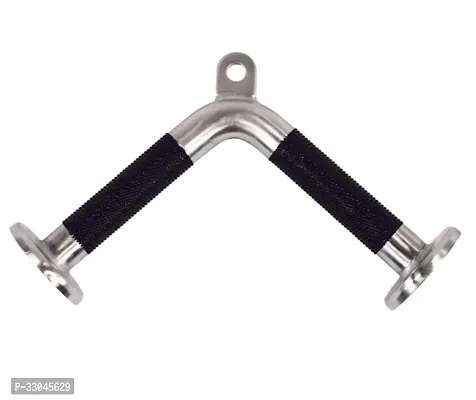 Zipzell initial Deluxe Tricep V Bar With Rubber Handgrips Press Down Cable Attachment  Imported