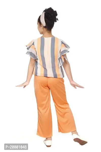 KIDDRESS Georgette Chiffon Cotton Blend Girls Clothing Sets Pack of 1-thumb2
