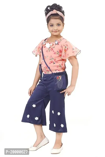 KIDDRESS Georgette Chiffon Cotton Blend Modern Stylus Girls Clothing Set-thumb2
