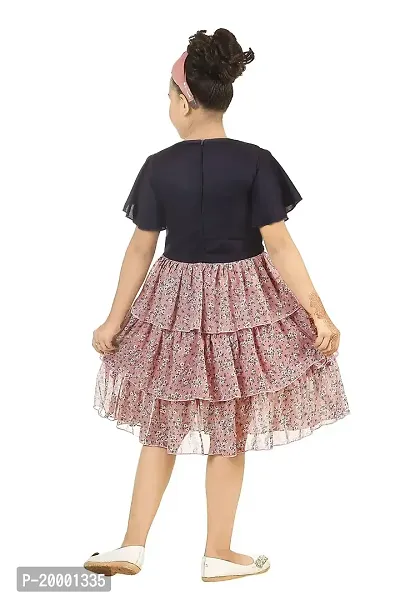 KIDDRESS Georgette Chiffon Cotton Blend Agile Fancy Girls Frocks  Dresses-thumb3