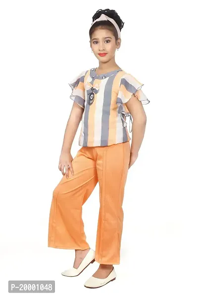 KIDDRESS Georgette Chiffon Cotton Blend Girls Clothing Sets Pack of 1-thumb4