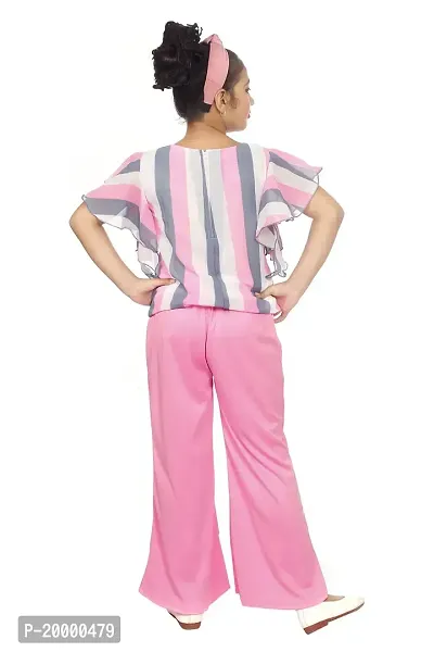 KIDDRESS Georgette Chiffon Cotton Blend Girls Clothing Sets Pack of 1-thumb3