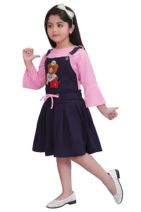 KIDDRESS Cotton Mini/Short Festive/Girls Dress (Pink BLU)-thumb2