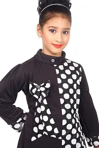 Girls Frocks  Dresses (Black White)-thumb2