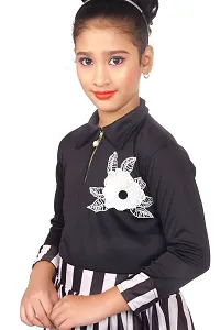 Girls Frocks  Dresses (Black White)-thumb3