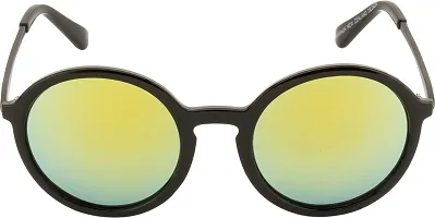 Fair-x Round Sunglasses For Men and Women Golden-thumb1