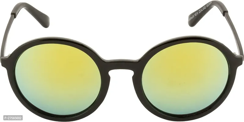 Fair-x Round Sunglasses For Men and Women Golden-thumb2