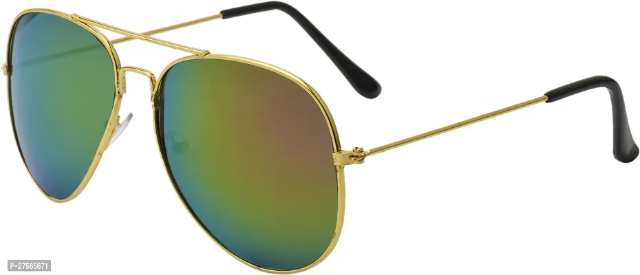 Fair-x Aviator Sunglasses For Men and Women Golden-thumb0