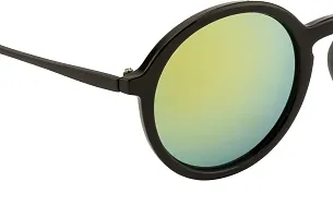 Fair-x Round Sunglasses For Men and Women Golden-thumb3