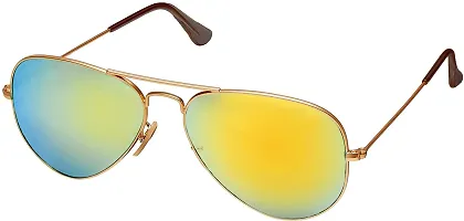 Fair-x Aviator Sunglasses For Men Golden-thumb1