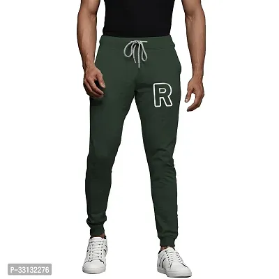 Stylish Green Cotton Blend Printed Track Pant For Men-thumb0