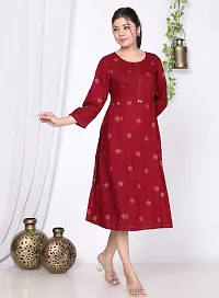 Stylish Women Rayon Casual Kurta-thumb1