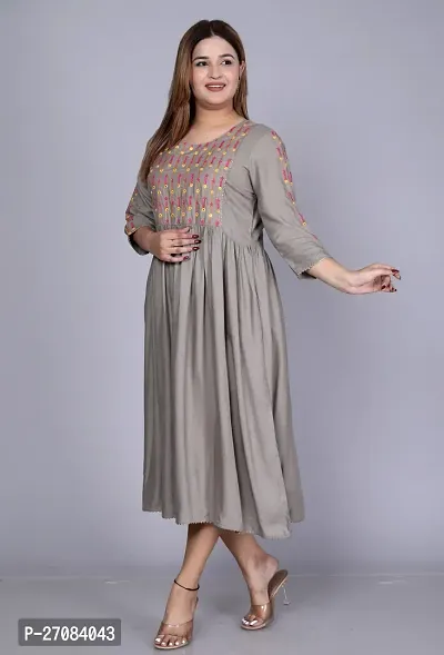 Stylish Women Rayon Casual Kurta-thumb3