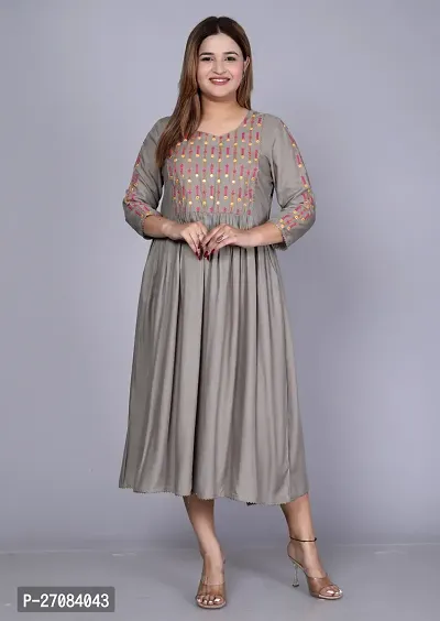 Stylish Women Rayon Casual Kurta-thumb0