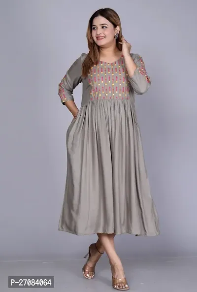 Stylish Women Rayon Casual Kurta-thumb2