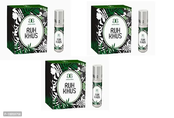 Ruh Khus Concentrated Attar-Free From Alcohol For Man 6 Ml Pack Of 3