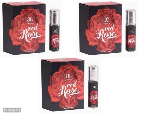 Red Rose Concentrated Attar-Free From Alcohol For Man 6 Ml Pack Of 3-thumb0