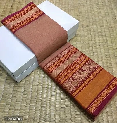 Classic Cotton Saree without Blouse piece-thumb0