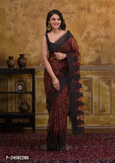Beautiful Cotton Silk Jacquard Saree with Blouse piece-thumb0