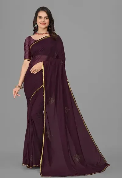 Stylish Art Silk Saree With Blouse Piece For Women