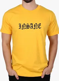 Insane Sharp Pure Cotton Half Sleave t Shirt Round Neck White Stylish tees and Black Maroon Yellow Color-thumb1