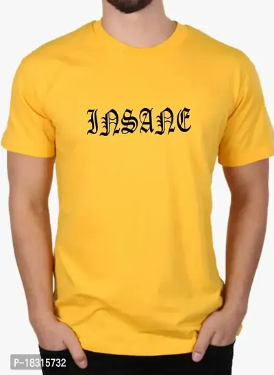 Insane Sharp Pure Cotton Half Sleave t Shirt Round Neck White Stylish tees and Black Maroon Yellow Color-thumb2