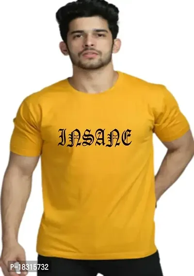 Insane Sharp Pure Cotton Half Sleave t Shirt Round Neck White Stylish tees and Black Maroon Yellow Color-thumb0