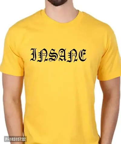 Insane Sharp Pure Cotton Half Sleave t Shirt Round Neck White Stylish tees and Black Maroon Yellow Color-thumb3