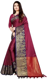 Beautiful Cotton Silk Jacquard Saree with Blouse piece-thumb2