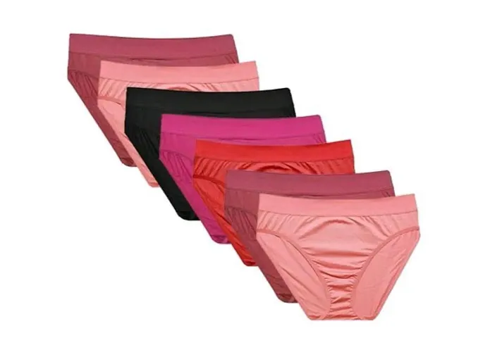 Stylish Blend Solid Briefs For Women Pack Of