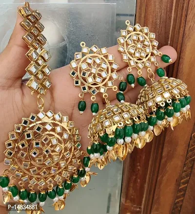 Buy Gorgeous Premium Quality Kundan Gold Plated Punjabi Tikka Set