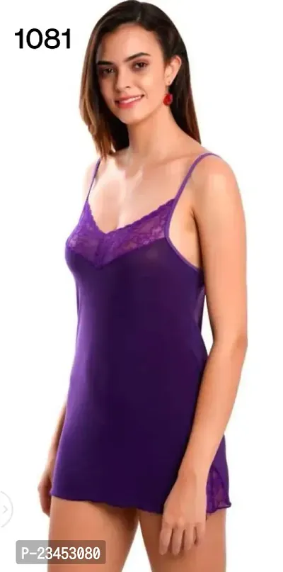 Stylish Softwrap Chemise Lingerie Babydoll Sleepwear Dress-thumb0