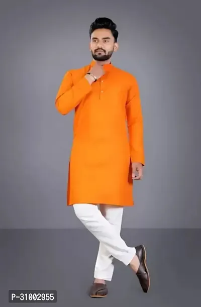 Stylish Solid Kurta for Men-thumb0