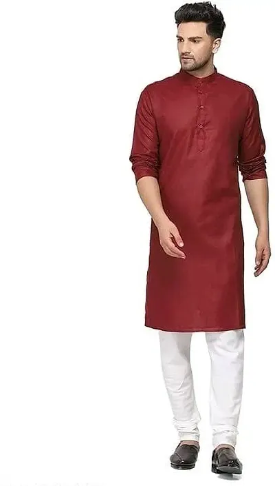 Enmozz Mens Festival Cotton Blend Kurta Pyjama Set