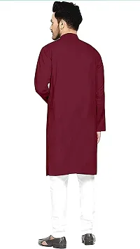 Veekeeda Men Solid A line Kurta Dark Blue-thumb1