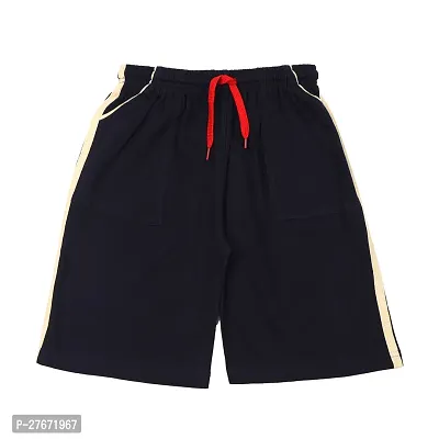 Stylish Black Cotton Printed Shorts For Boys