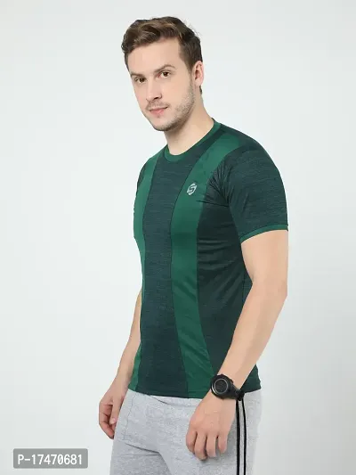 SURYA MAX Men's Polyester Round Neck Half Sleeve Dry Fit Sports Gym Tshirt-thumb4