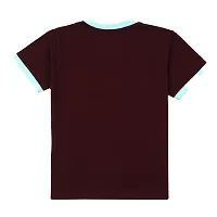 Stylish Maroon Cotton Printed Tshirt For Boys-thumb1