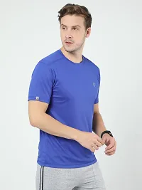 SURYA MAX Men's Polyester Round Neck Half Sleeve Dry Fit Sports Gym Tshirt-thumb2