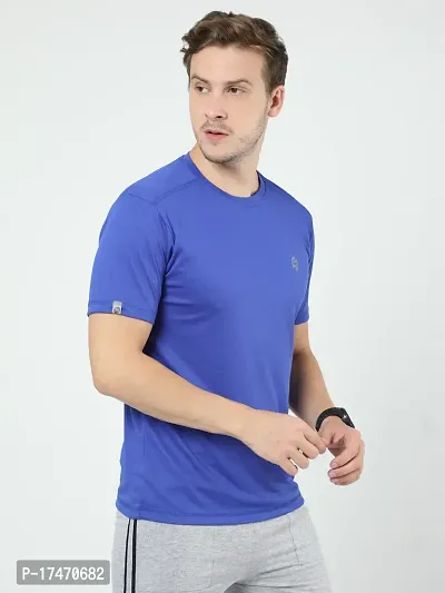 SURYA MAX Men's Polyester Round Neck Half Sleeve Dry Fit Sports Gym Tshirt-thumb3