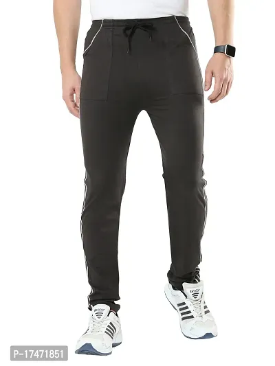 SURYA MAX  Men's Cotton Track Pants | Zipper Track Pants-thumb0