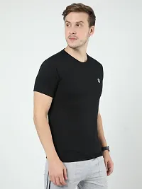 SURYA MAX Men's Polyester Round Neck Half Sleeve Dry Fit Sports Gym Tshirt-thumb3