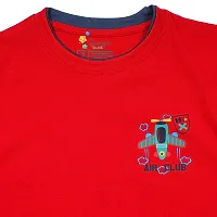 Stylish Red Cotton Printed Tshirt For Boys-thumb2