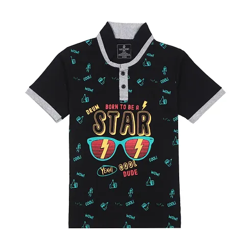 Stylish Cotton Printed T-Shirt For Boys