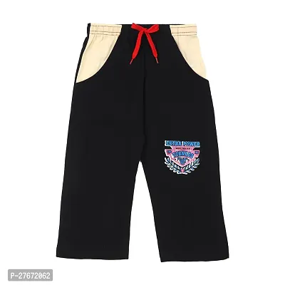 Stylish Black Cotton Printed Shorts For Boys-thumb0