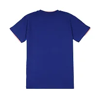 Stylish Blue Cotton Printed Tshirt For Boys-thumb1